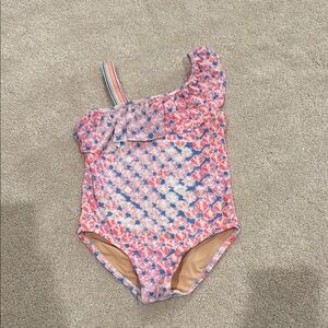 Crew Cut Colorful One-Shoulder Swimsuit